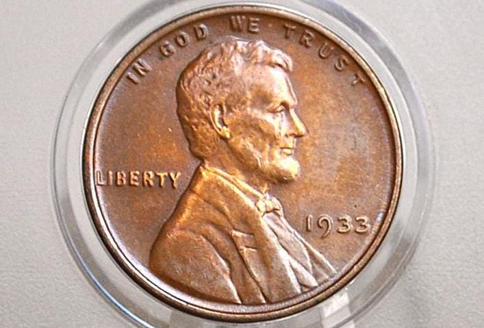 1933 Wheat Penny - Choose by Grade - Philadelphia Mint - 1933 Wheat Ear Cent - 1933-P / 1933P Cent