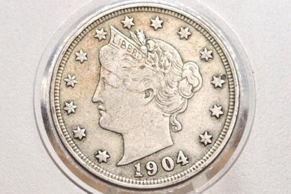 1904 Liberty Head Nickel - VG (Very Good) Condition - 1904 V Nickel - Liberty nickel 1904 Nickel