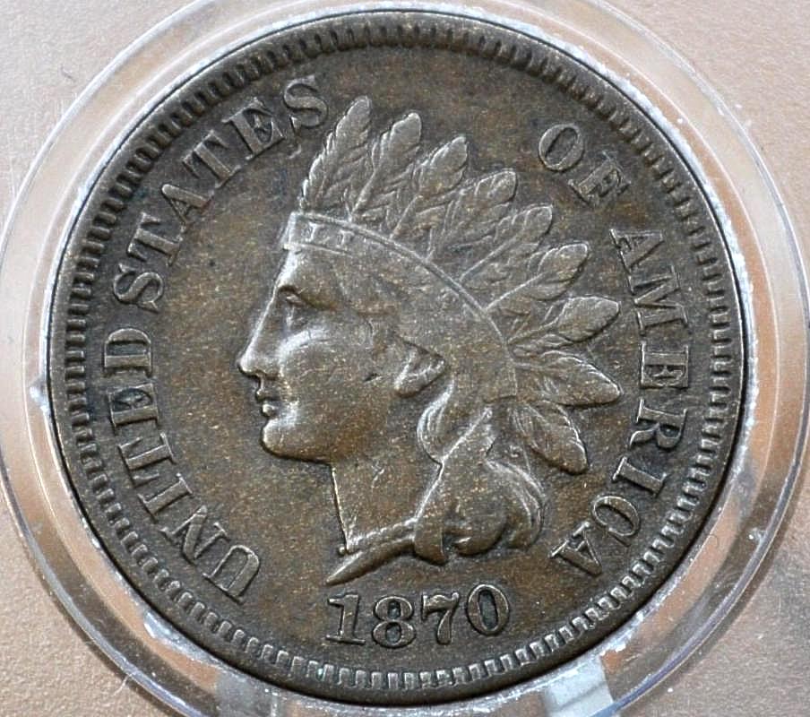 1870 Indian Head Penny - Key Date Indian Head - Choose by Grade - 1870 US 1 Cent 1870 Indian Head Cent 1870