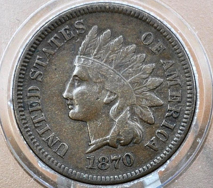 1870 Indian Head Penny - Key Date Indian Head - Choose by Grade - 1870 US 1 Cent 1870 Indian Head Cent 1870