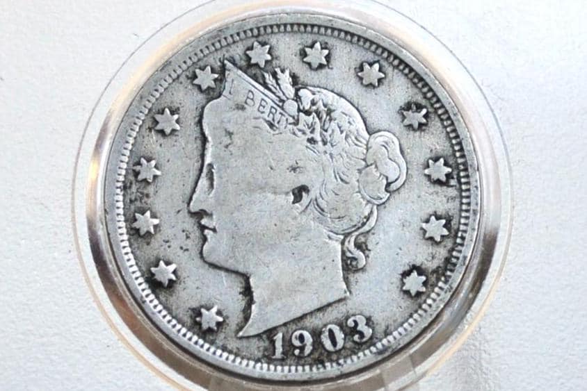 1903 V Nickel - Choose by Grade - 1903 Liberty Head Nickel - Barber Design - Vintage US Coin, Collectible - Also great for Jewelry