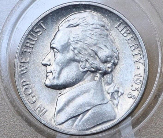 1938-P Jefferson Nickel - Choose By Grade - Xf-Bu (Uncirculated) Condition - Philadelphia Mint - 1938 P Nickel Jefferson