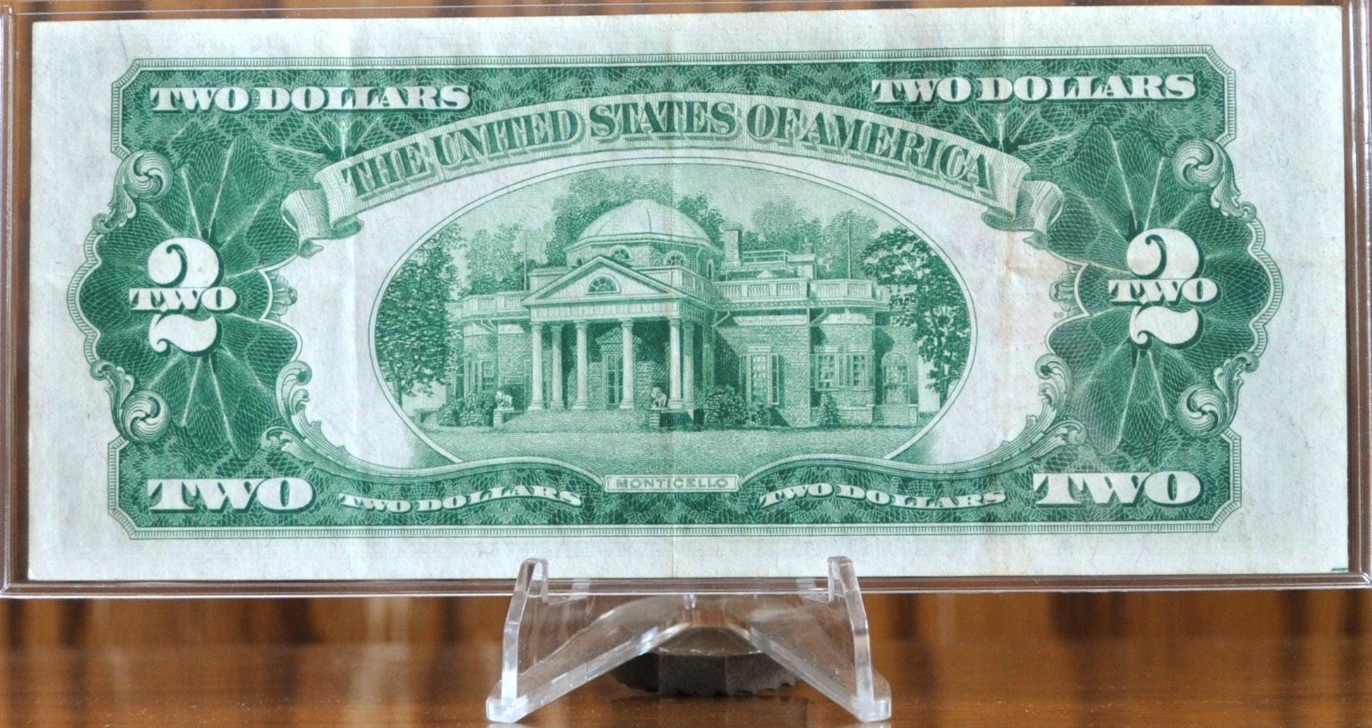 1928A Legal Tender 2 Dollar Note - Almost Uncirculated (AU) - Woods/Mellon Signed - 1928-A Two Dollar Red Seal Note - Fr#1502