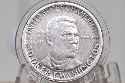1946 Booker T Washington Commemorative Half Dollar - BU (Uncirculated) - Booker T Washington Silver Commemorative Half Dollar 1946