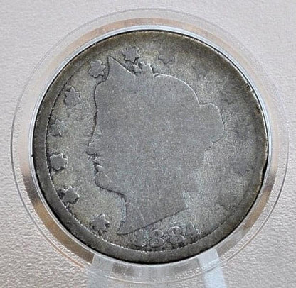 1884 Liberty Head Nickel - Cull Grade - Semi-Key Date - 1884 V Nickel - Philadelphia Mint - 1884 Nickel - V Nickel Key Date