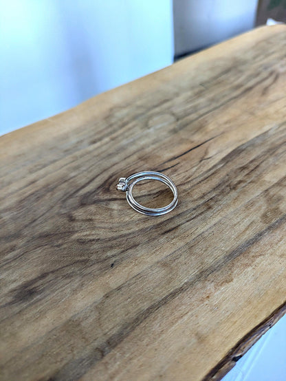 Vintage Sterling Silver Disney Amethyst Birthstone Ring - Size 5.5 - Star and Mickey Mouse Ears Ring - Amethyst Birthstone Ring Disney