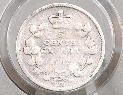 1902 Canadian Silver 5 Cent Coin - XF+ - King George - Canada 5 Cent Sterling Silver 1902 Canada - Lower Mintage