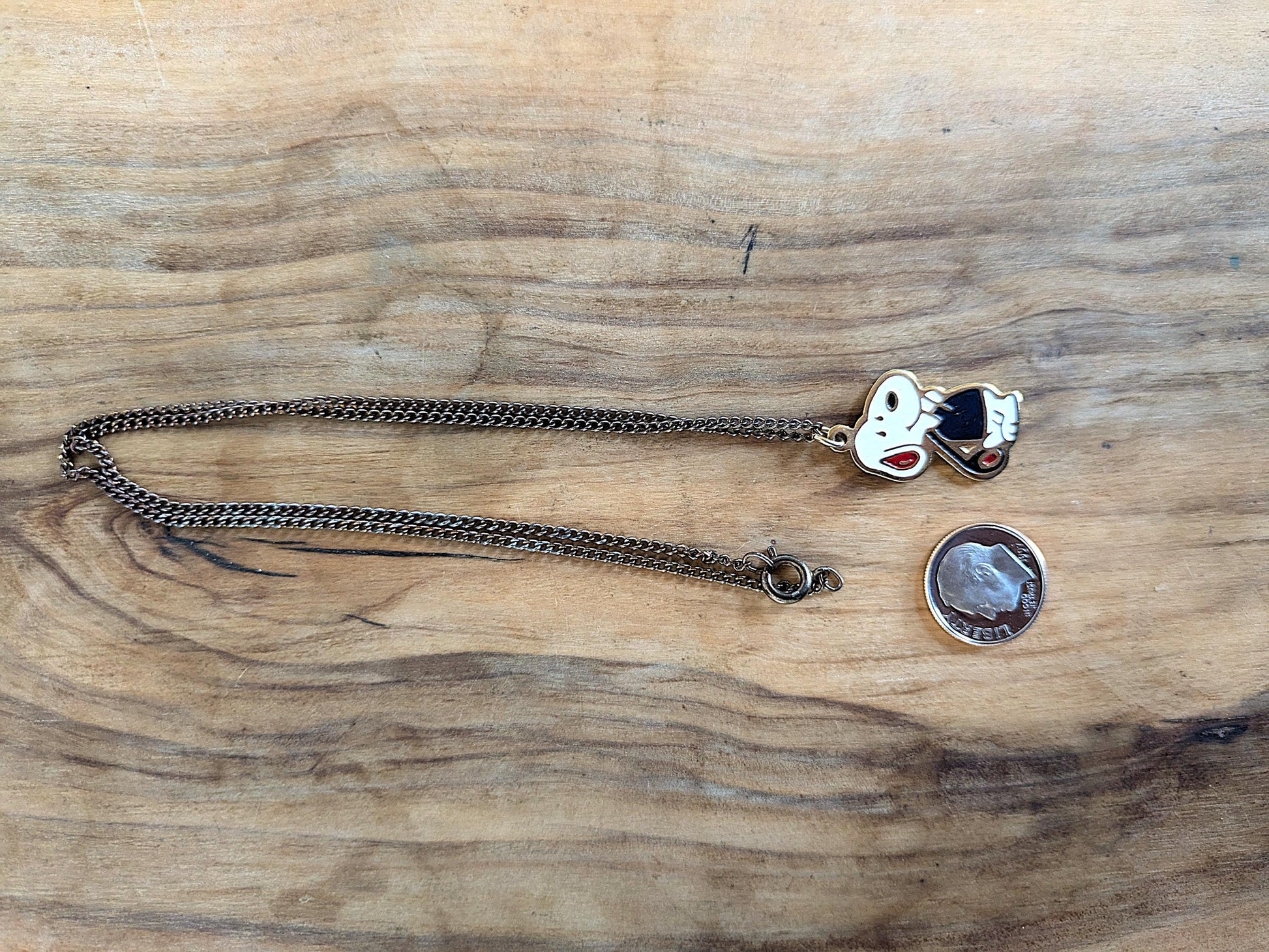 Awesome Golfing Snoopy Necklace - 19 Inches - Golfing Snoopy Peanuts Collectible