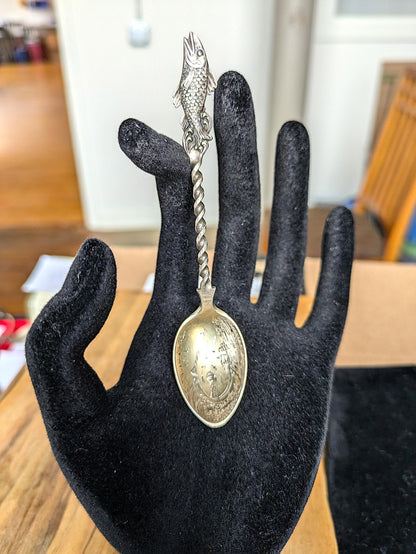 Vintage Sterling Silver Catalina Island California Souvenir Fish Spoon - Souvenir Fish Spoon - Catalina Island Sterling Silver Spoon
