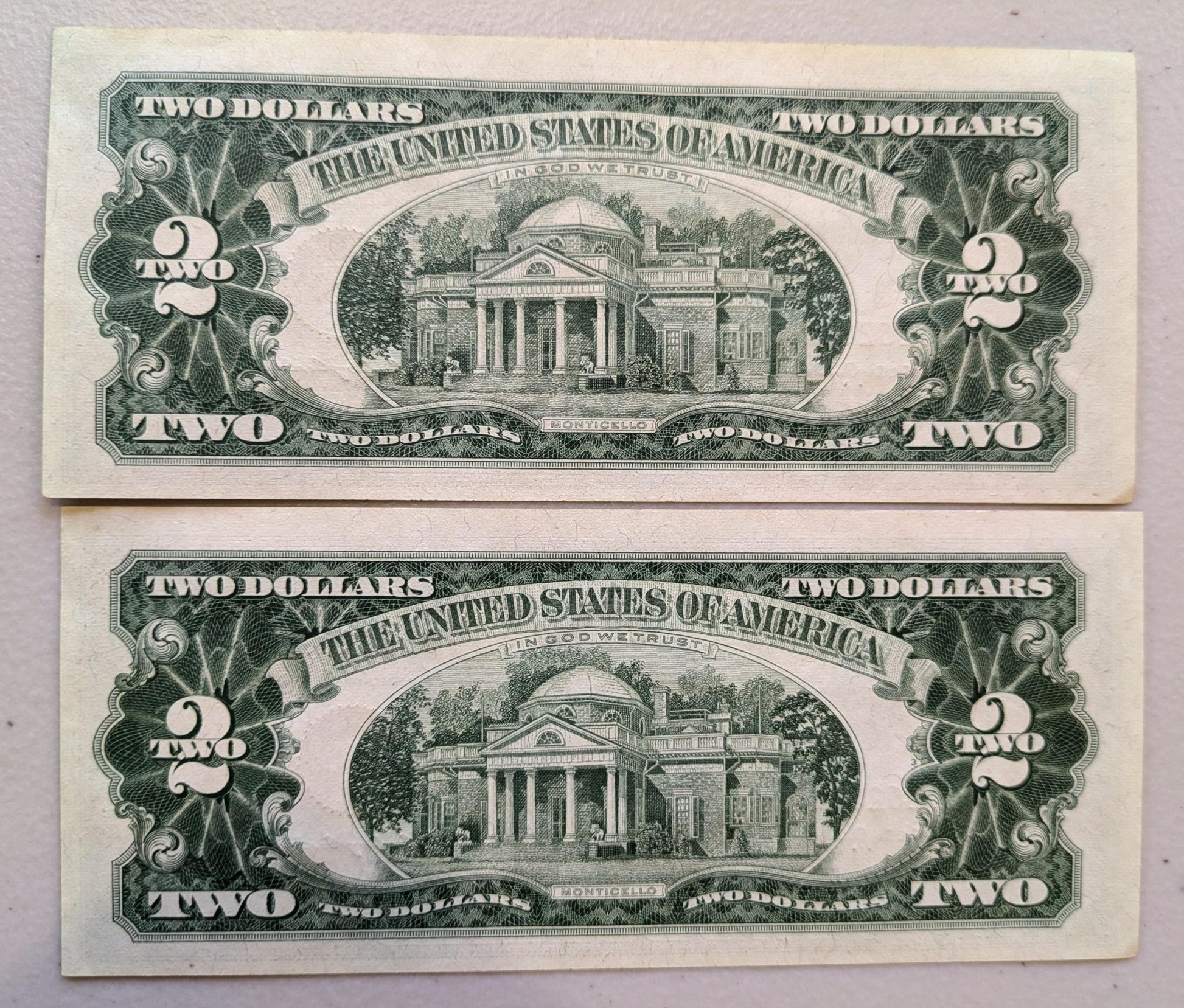 Set of 5 1963A Red Seal 2 Dollar United States Notes - UNC - Consecutive Serial Numbers - 1963 A Two Dollar Legal Tender Notes - Fr.1514 (Co