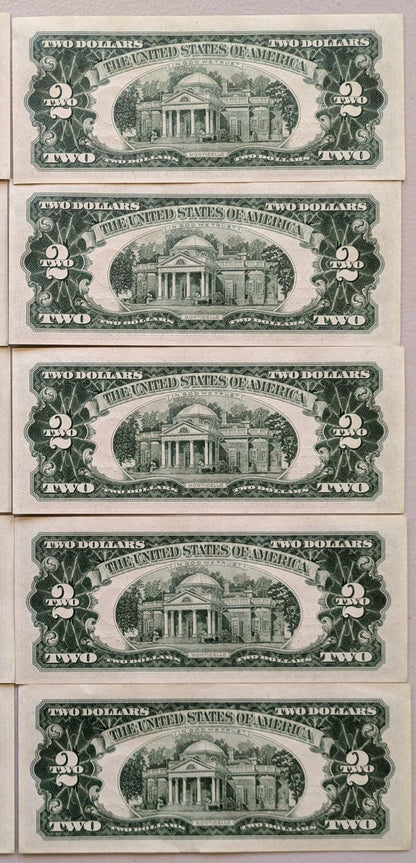 Consecutive 1963 2 Dollar Star Notes - Uncirculated - Choice of Set Size - 1963 Two Dollar Legal Tender Star Notes Sequential Set - Fr.1513*