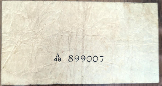 1949 Government of Ceylon 50 Cents Note - RARE date! - 1.12.1949 - King George VI - Sri Lanka Note - 1949 British Ceylon Fifty Cents Note - P#45b