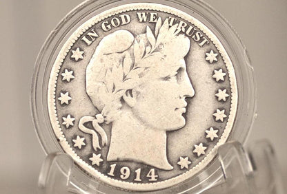 1914-S Barber Silver Half Dollar - Choose by Grade / Condition - San Francisco Mint - 1914S Half Dollar 1914 S Barber 50 Cent Coin 1914 US