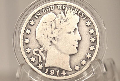 1914-S Barber Silver Half Dollar - Choose by Grade / Condition - San Francisco Mint - 1914S Half Dollar 1914 S Barber 50 Cent Coin 1914 US