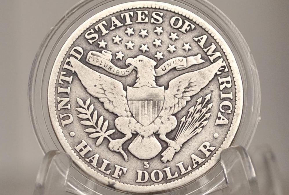 1914-S Barber Silver Half Dollar - Choose by Grade / Condition - San Francisco Mint - 1914S Half Dollar 1914 S Barber 50 Cent Coin 1914 US