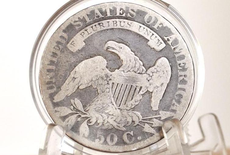 1833 Capped Bust Half Dollar - VG - 1833 Half Dollar US Half Dollar 1833 Silver Half Dollar - Affordable Price!
