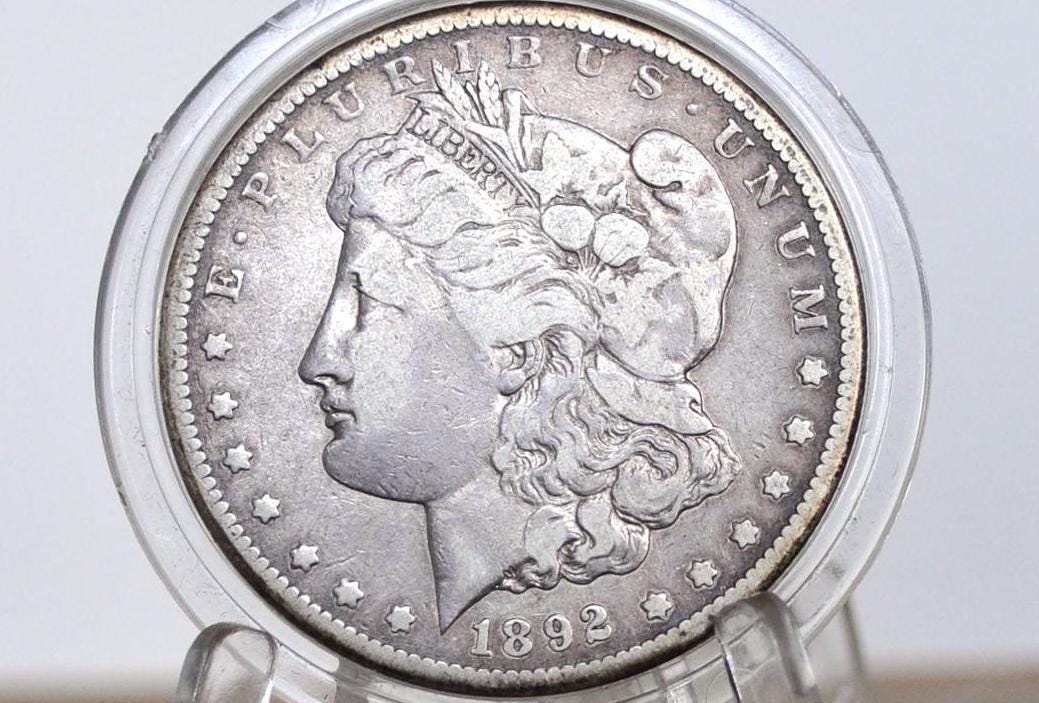 1892-CC Morgan Dollar - VF Grade / Condition - Carson City Mint 1892 Morgan Silver Dollar - 1892 CC Morgan