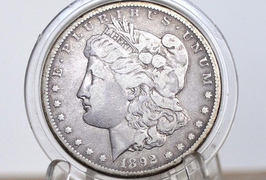 1892-CC Morgan Dollar - VF Grade / Condition - Carson City Mint 1892 Morgan Silver Dollar - 1892 CC Morgan