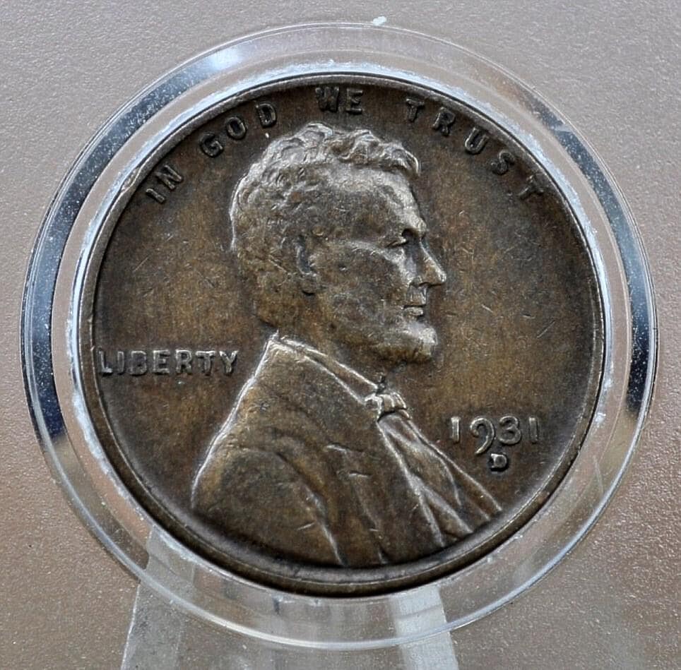1931-D Wheat Penny - Choose by Grade - Denver Mint 1931 Wheat Ear Cent - Semi-Key Date Wheat - Key date of the 1930's
