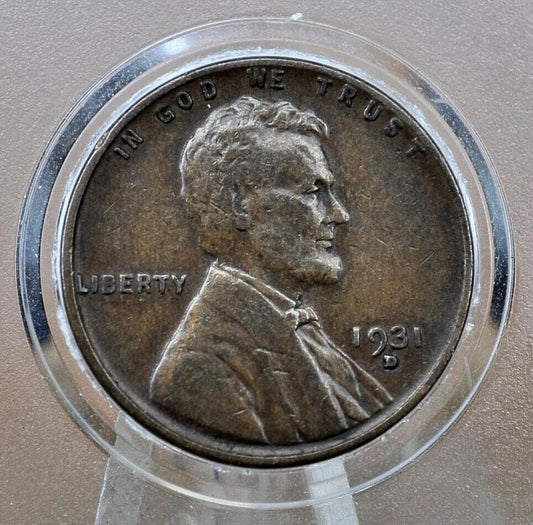 1931-D Wheat Penny - Choose by Grade - Denver Mint 1931 Wheat Ear Cent - Semi-Key Date Wheat - Key date of the 1930's