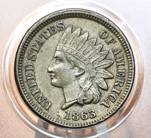 1863 Indian Head Penny - Choose by Grade / Condition - Early Date - Civil War Era Cent - 1863 Indian Cent 1863
