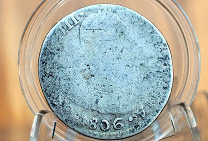 1806 Spanish 2 Reales, Peru, Silver - Rare Date / Type for Peru - 1806 Spanish Silver Colonial Era Coin 1806 LIMAE Two Reales - Pirate Coins
