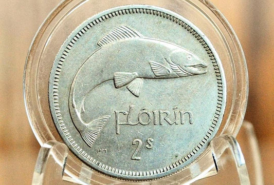 Irish Florins - Choose by Date! - 1950's and 60's Florin Coin Ireland 2 Shillings Coin - Salmon Design Irish Coins
