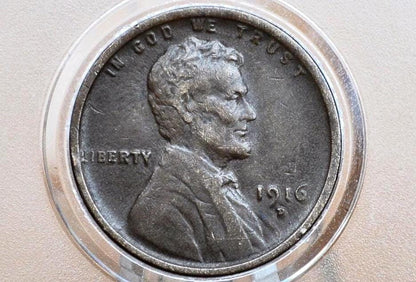 1916-D Wheat Penny - Denver Mint - World War I Era Coin - 1916 D Wheat Ear Cent