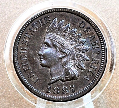1887 Indian Head Penny - Choose by Grade - Good to Extremely Fine Grade / Condition - Indian Head Cent 1887