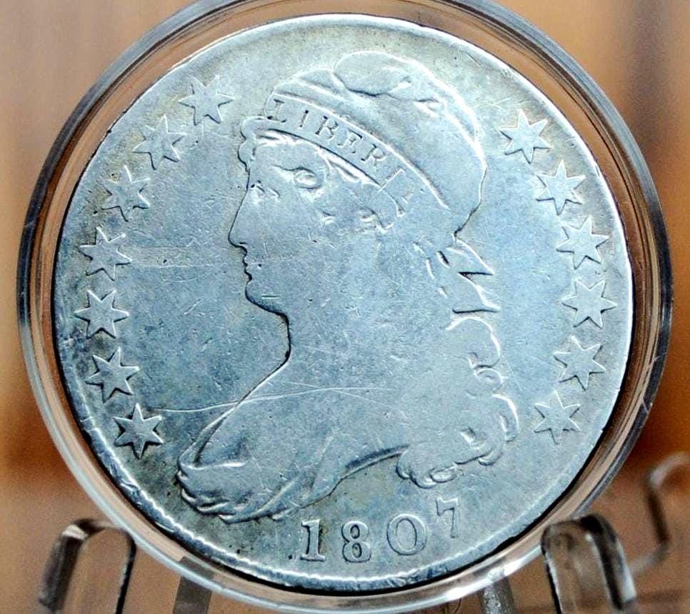 1807 Capped Bust Half Dollar - VG Details, Cleaned; Affordable Price - 1807 Half Dollar US Half Dollar 1807, Rare Early Half, Low Mintage