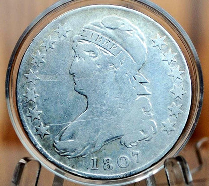 1807 Capped Bust Half Dollar - VG Details, Cleaned; Affordable Price - 1807 Half Dollar US Half Dollar 1807, Rare Early Half, Low Mintage