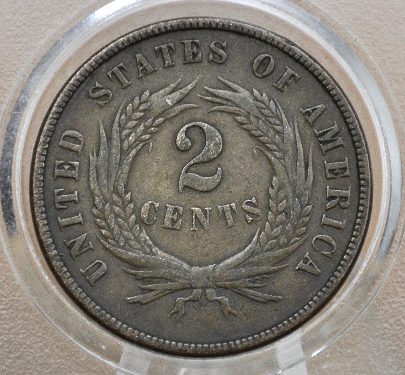 1871 Two Cent US Coin - Choose by Grade / Condition - Civil War Era - 1871 2 Cent Piece 1871 US Two Cent Coin