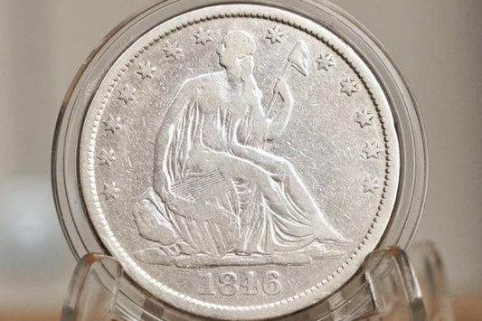 1846-O Seated Liberty Half Dollar - Fine Details, Nice Coin - 1846O Liberty Seated Silver Half Dollar - Authentic