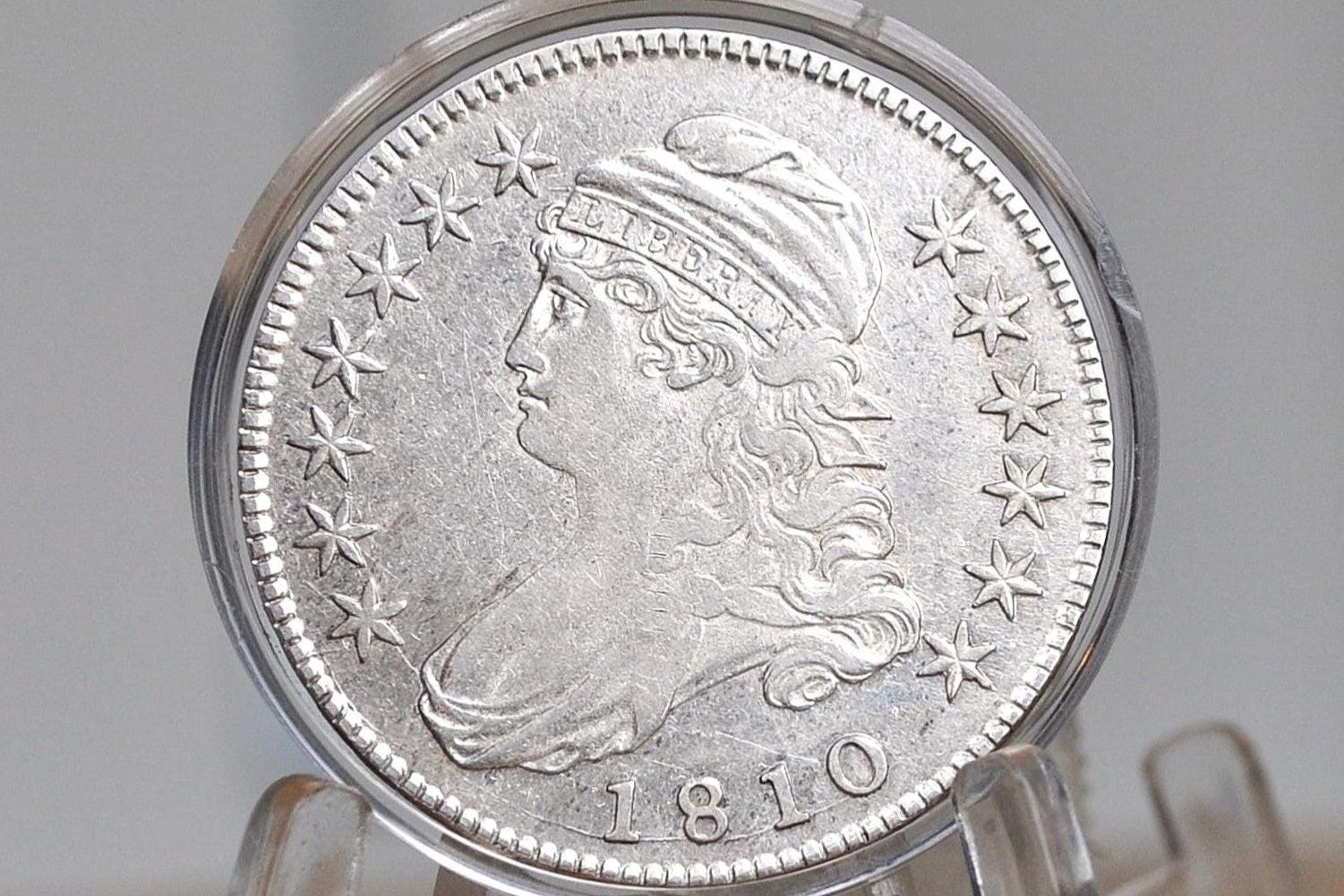 1810 Capped Bust Half Dollar - XF - 1810 Half Dollar US Half Dollar 1810, Rare Early Half, Low Mintage, Great Detail