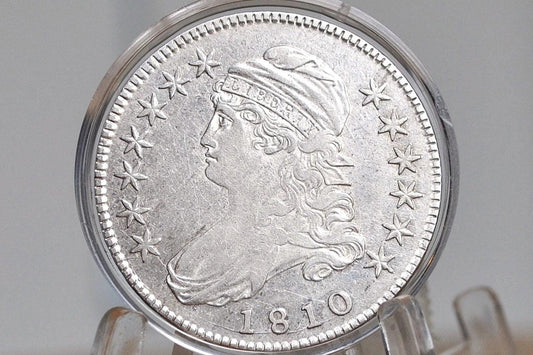 1810 Capped Bust Half Dollar - XF - 1810 Half Dollar US Half Dollar 1810, Rare Early Half, Low Mintage, Great Detail