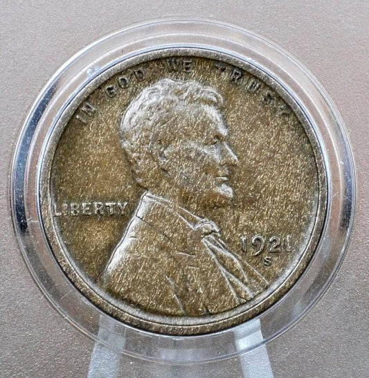 1921-S Wheat Penny - Choose Grade Level - 1921S Wheat Penny - Condition - 1921 S Penny - 1921 Cent - 1921 Lincoln Cent