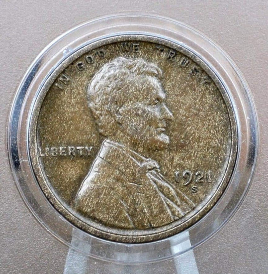 1921-S Wheat Penny - Choose Grade Level - 1921S Wheat Penny - Condition - 1921 S Penny - 1921 Cent - 1921 Lincoln Cent