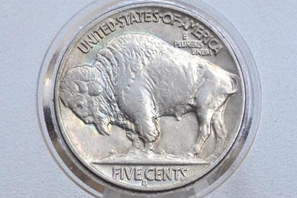 1938-D Buffalo Nickel - Choose by Grade / Condition - Last Year of Production - Denver Mint - 1938-D Nickel - Indian Head Nickel 1938D
