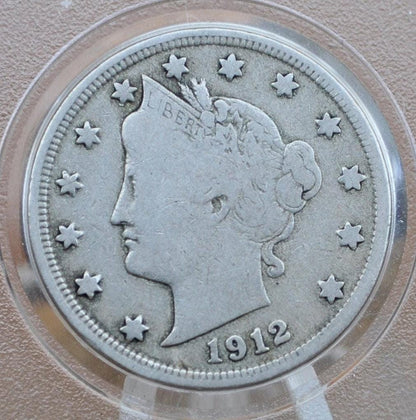 1912 D Liberty Head Nickel - G-VG (Good to Very Good) Grade / Condition - Denver Mint - Liberty Nickel 1912 D Nickel 1912-D V Nickel