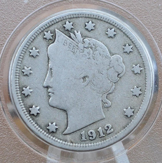1912 D Liberty Head Nickel - G-VG (Good to Very Good) Grade / Condition - Denver Mint - Liberty Nickel 1912 D Nickel 1912-D V Nickel