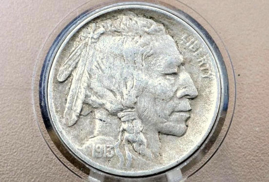 1913 Buffalo Nickel Type 2 - Choose by Grade - First Year Made - Indian Head Nickel 1913 Nickel Type Two