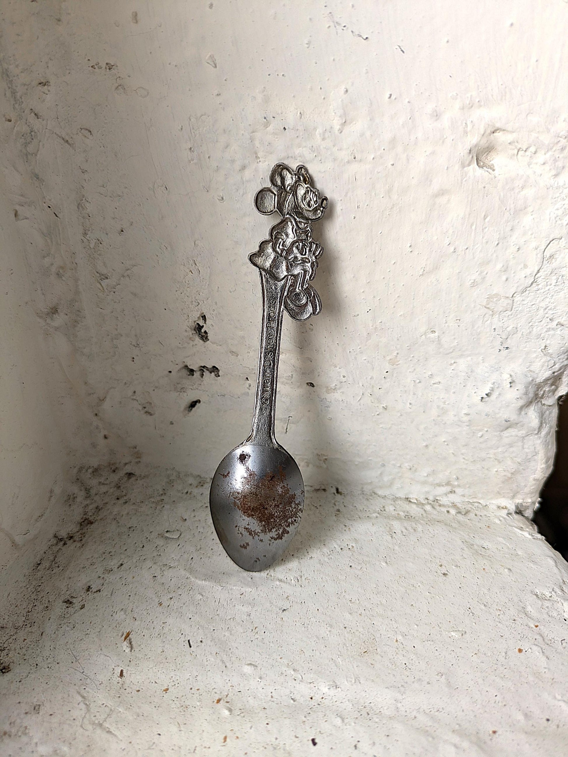 Vintage Disney Minnie Mouse Spoon - Small Slightly Rusted Minnie Mouse Spoon - Walt Disney Productions - Minnie Mouse Decorative Spoon