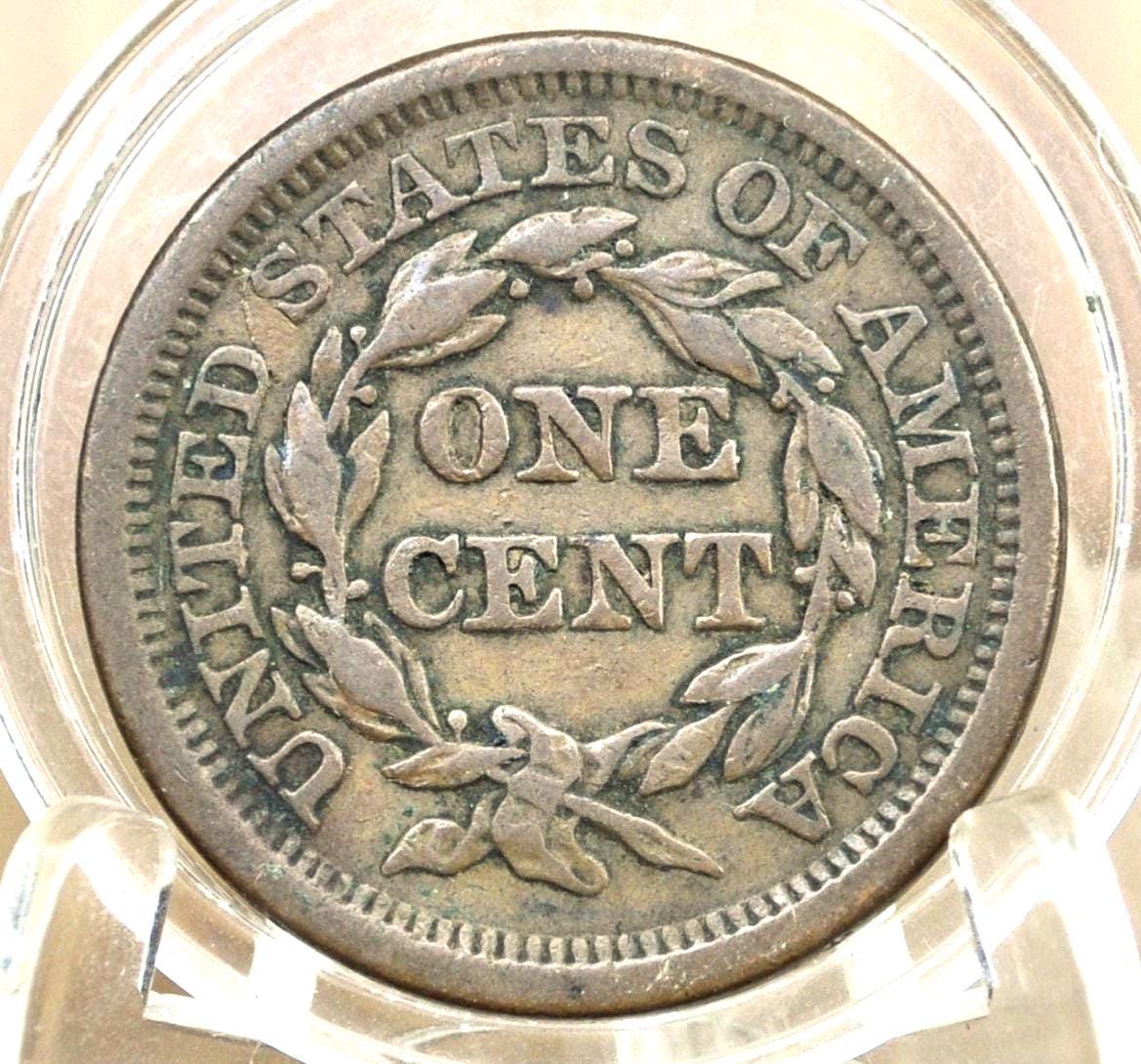 1854 Braided Hair Large Cent - Choose by Coin / Grade - 1854 Coronet Cent 1854 US Large Cent Braided Hair 1839 to 1857