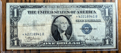 1935C Us Silver Certificate 1 Dollar Star Note - Very Fine (Vf) - C Series - Silver Cert 1935-C Blue Seal Star Note - Fr#1612*