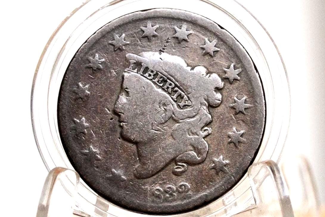 1832 Matron Head Large Cent - Choose by Grade / Coin - 1832 Liberty Head Cent - 1832 US One Cent - Matron Head 1816 to 1835