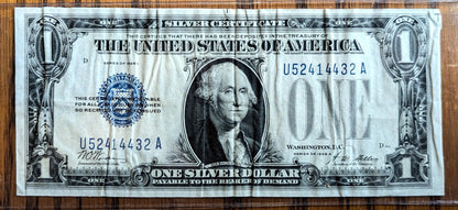 1928-A 1 Dollar Silver Certificate - Vf (Very Fine) Grade - Funny Back Note, U-A Block - 1928A One Dollar Silver Certificate - Fr#1601