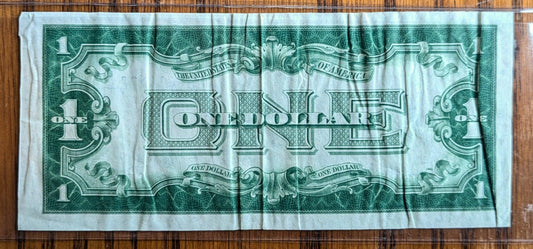 1928-A 1 Dollar Silver Certificate - Vf (Very Fine) Grade - Funny Back Note, U-A Block - 1928A One Dollar Silver Certificate - Fr#1601