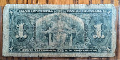 1937 Bank of Canada 1 Dollar Note - Choose by Prefix - Coyne/Towers Signatures - 1937 Canadian One Dollar Bill - P#58e
