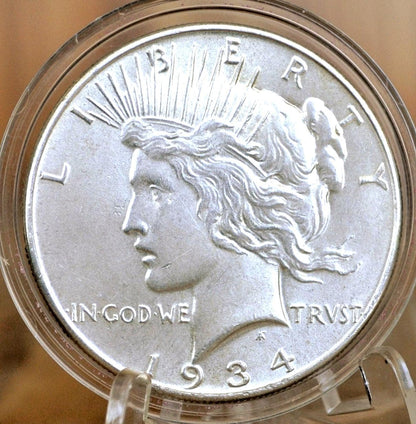 1934 Peace Dollar - Choose by Grade - 1934 P Peace Silver Dollar - Philadelphia Mint - Better Date & Mint Silver Dollar 1934 P