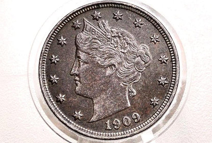 1909 Liberty Head Nickel - 1909 V Nickel - 1909 P Nickel - Choose by Grade